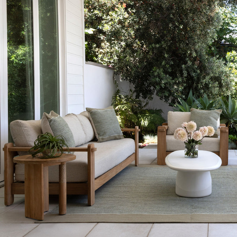 Julie - Outdoor Sofa Chair - Fairfax Taupe And Natural
