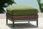 Horizon Hall - Ottoman With Cushion - Brown / Green - R&R Furniture Gallery (Fountain Valley, CA)
