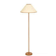 Keria - Vegan Leather and Raffia Designer Floor Lamp - Natural - R&R Furniture Gallery (Fountain Valley, CA)