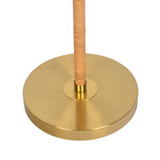 Allure - 2 Light Floor Lamp, Gold, Natural Tube, Double On / Off Pull Chain - Gold / Rattan - R&R Furniture Gallery (Fountain Valley, CA)