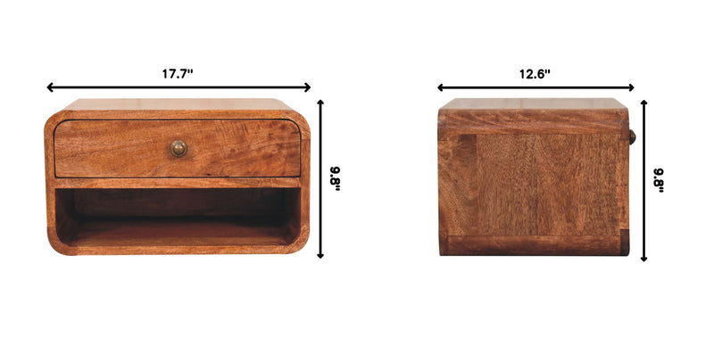 Curve Upper Slot Floating Nightstand - R&R Furniture Gallery (Fountain Valley, CA)