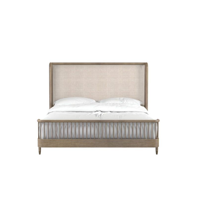 Finn King Upholstered Shelter Bed