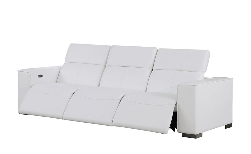 1208 - Leather Reclining Set (Sofa, Loveseat & Chair With 6 Power Recliners)