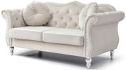 Glory Furniture stylish flared arm loveseat with plush cushions and modern design, perfect for cozy living room seating.