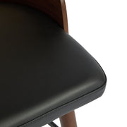 Pair of Noble House Como indoor wood barstools with sleek design, featuring natural wood finish and modern style.