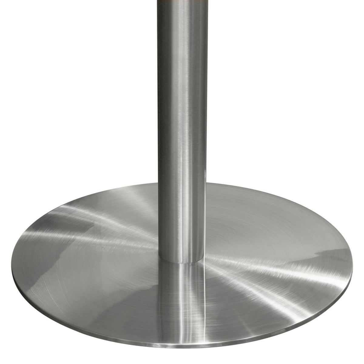 Stella 36" Round Bar Height Table w/ Faux Marble Top and Brushed Silver Metal Base by Diamond Sofa