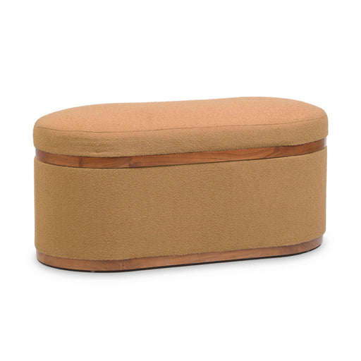 Olivier - Boucle Oval Storage Ottoman - R&R Furniture Gallery (Fountain Valley, CA)