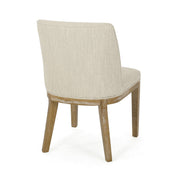 Set of two Noble House modern dining chairs with durable fabric upholstery and sturdy wooden frames
