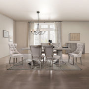 Gabrian - Fabric Side Chair (Set of 2) - Two-Tone Beige & Reclaimed Gray - R&R Furniture Gallery (Fountain Valley, CA)