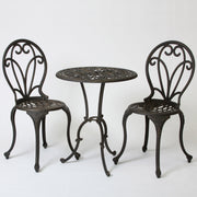 Thomas - 3 Pieces Cast Bistro Set - Black / Gold - R&R Furniture Gallery (Fountain Valley, CA)