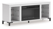 Brollevi - TV Stand With Fireplace - White - R&R Furniture Gallery (Fountain Valley, CA)