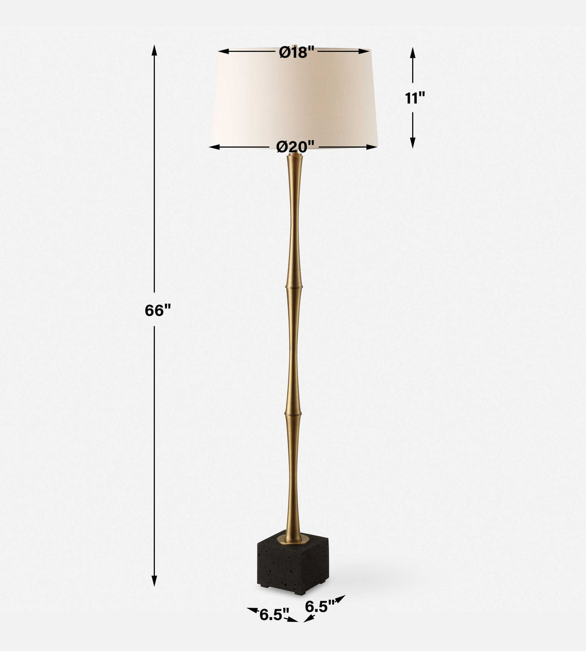 Shino - Antique Brass Floor Lamp