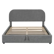 Upholstered Platform Bed With Hydraulic Storage System - R&R Furniture Gallery (Fountain Valley, CA)