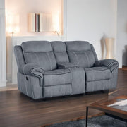 Zubaida - Loveseat w/USB Dock & Console (Glider & Motion) - R&R Furniture Gallery (Fountain Valley, CA)