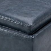 Rockwood - Upholstered Cube Storage Ottoman With Tray - R&R Furniture Gallery (Fountain Valley, CA)