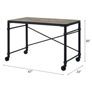Oklarth - Writing Desk - Rustic Oak & Black - R&R Furniture Gallery (Fountain Valley, CA)