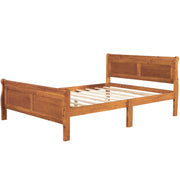 Platform Bed Frame Mattress Foundation Sleigh Bed With Headboard / Footboard / Wood Slat Suppor - R&R Furniture Gallery (Fountain Valley, CA)