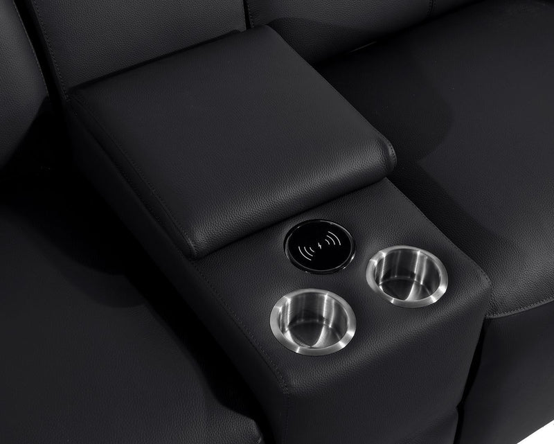 1224 - 7-Piece Modular Power Reclining Sofa, Loveseat & Chair Set In With 5 Power Recliners & Power Headrests