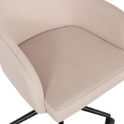 TOV Furniture Sydney desk chair with black leather upholstery and sleek modern design, ideal for office or workspace.