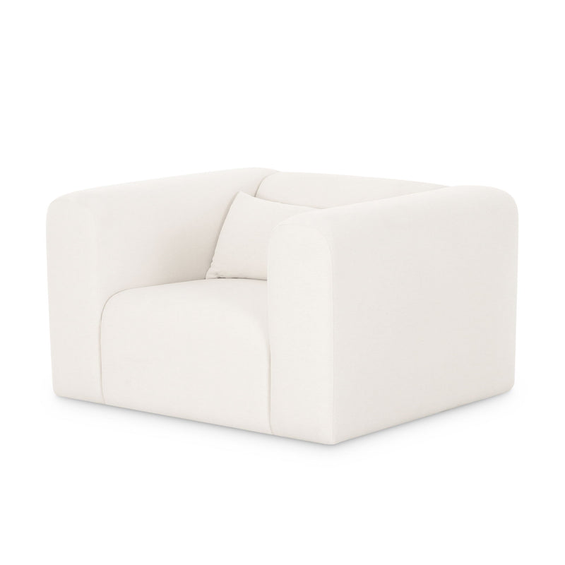 Tarra - Chenille Armchair - Cream - R&R Furniture Gallery (Fountain Valley, CA)