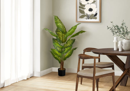 47" Tall, Artificial Plant, Evergreen Tree, Indoor, Faux, Fake, Floor, Greenery, Potted, Real Touch, Decorative - Green / Black - R&R Furniture Gallery (Fountain Valley, CA)