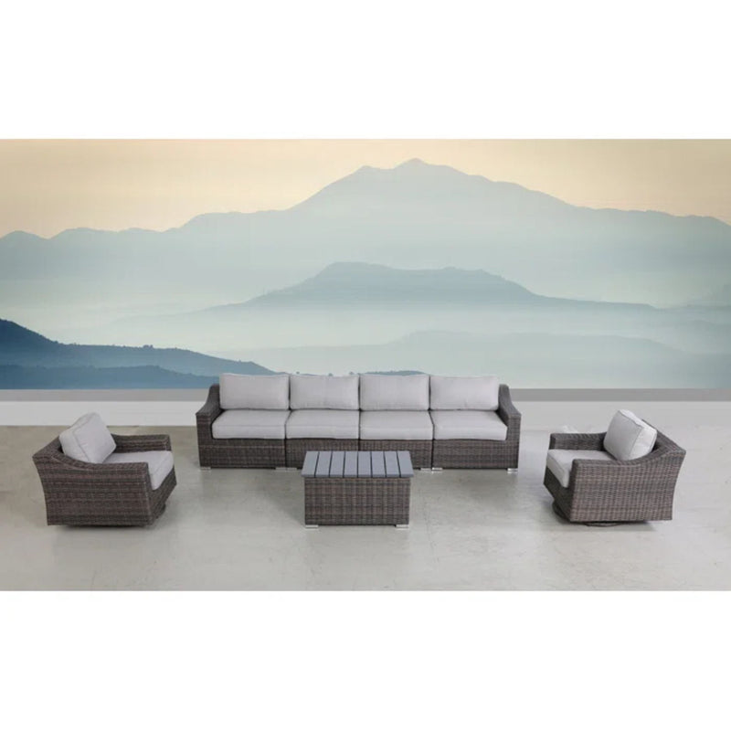 Stylish Sofa Seating Group With Cushions Perfect For Outdoor Gatherings - R&R Furniture Gallery (Fountain Valley, CA)