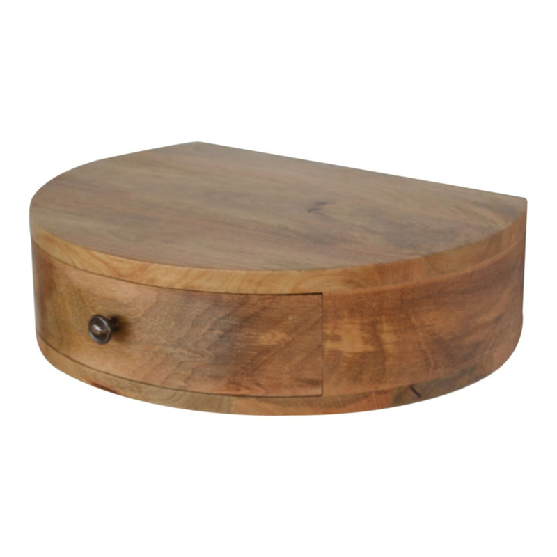 Wall Mounted Rounded Nightstand - Oak - R&R Furniture Gallery (Fountain Valley, CA)