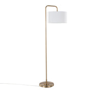 Lumi Source Puck contemporary floor lamp with a sleek, modern design featuring a round base and a curved stem.