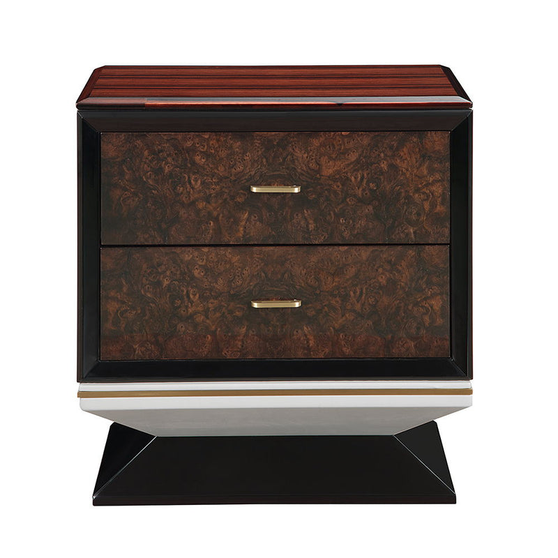 Jamonica - Nightstand With 2 Drawers - Dark Brown - R&R Furniture Gallery (Fountain Valley, CA)