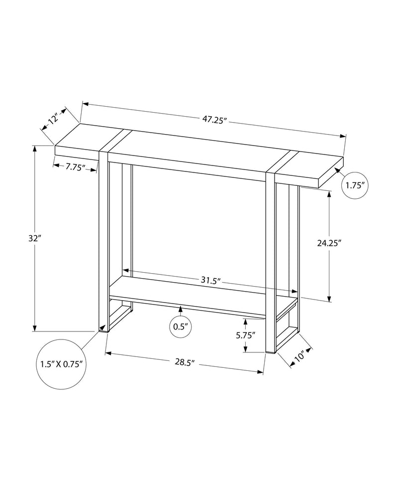 Accent Console Table For Entryway, Design Style - R&R Furniture Gallery (Fountain Valley, CA)