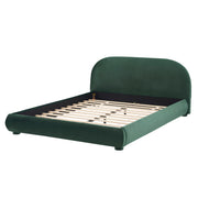 Upholstered Simple Modern Bedroom Bed With Curved Headboard - R&R Furniture Gallery (Fountain Valley, CA)