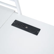 Loft Bed With 4 Layers Of Shelves And L-Shaped Desk, Stylish Metal Frame Bed With A Set Of Sockets, USB Ports And And Wireless Charging - R&R Furniture Gallery (Fountain Valley, CA)