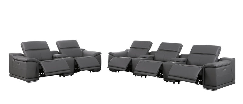 9762 - 8-Piece Modular Power Reclining Sofa And Console Loveseat Set With