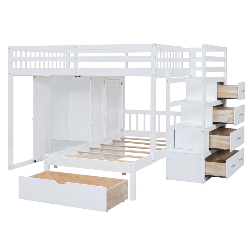 Bunk Bed With Wardrobe, Drawers - R&R Furniture Gallery (Fountain Valley, CA)