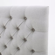 Queen Size Headboard With Button Tufting - Light Gray - R&R Furniture Gallery (Fountain Valley, CA)