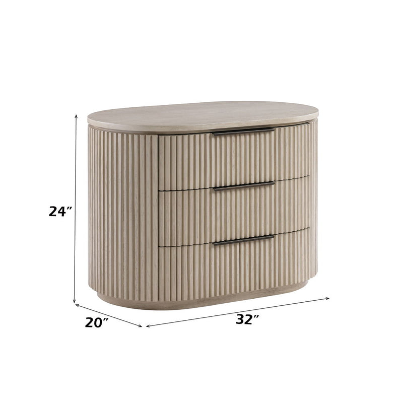 Leanna - Nightstand With USB Port - Light Oak - R&R Furniture Gallery (Fountain Valley, CA)