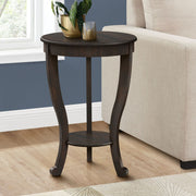 Walnut 2-tier traditional accent end table from 8th Street with wood finish and classic design, featuring a sturdy frame and spacious shelves.