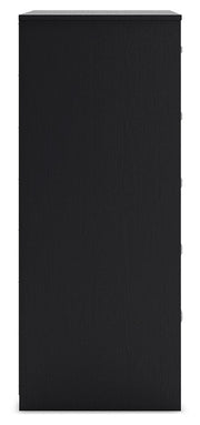 Finch - Five Drawer Chest - 46" Height - Black - R&R Furniture Gallery (Fountain Valley, CA)