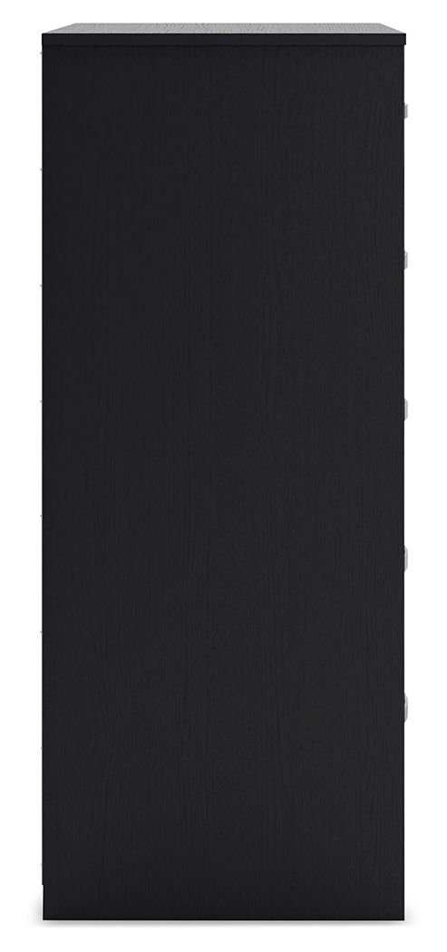 Finch - Five Drawer Chest - 46" Height - Black - R&R Furniture Gallery (Fountain Valley, CA)