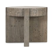 Classic Home Sonoma round coffee table with wooden top and base, featuring a modern design for living room decor.