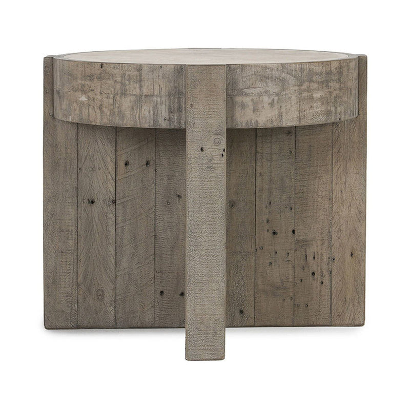 Classic Home Sonoma round coffee table with wooden top and base, featuring a modern design for living room decor.