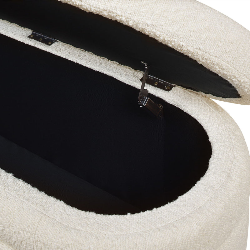 Fuji - Upholstered Oval Storage Bench - R&R Furniture Gallery (Fountain Valley, CA)