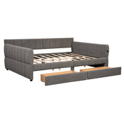 Upholstered Platform Bed With USB Charging - R&R Furniture Gallery (Fountain Valley, CA)