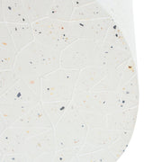 Outdoor Terrazzo Concrete Drum End Table, Living Room Accent Table - White Terrazzo - R&R Furniture Gallery (Fountain Valley, CA)