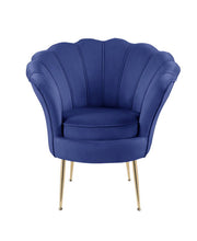 Angelina - Scalloped Back Barrel Accent Chair With Metal Legs - R&R Furniture Gallery (Fountain Valley, CA)