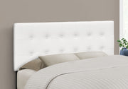 Full Size Headboard Only Upholstered Leather Look - White - R&R Furniture Gallery (Fountain Valley, CA)