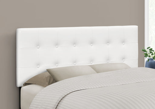 Full Size Headboard Only Upholstered Leather Look - White - R&R Furniture Gallery (Fountain Valley, CA)
