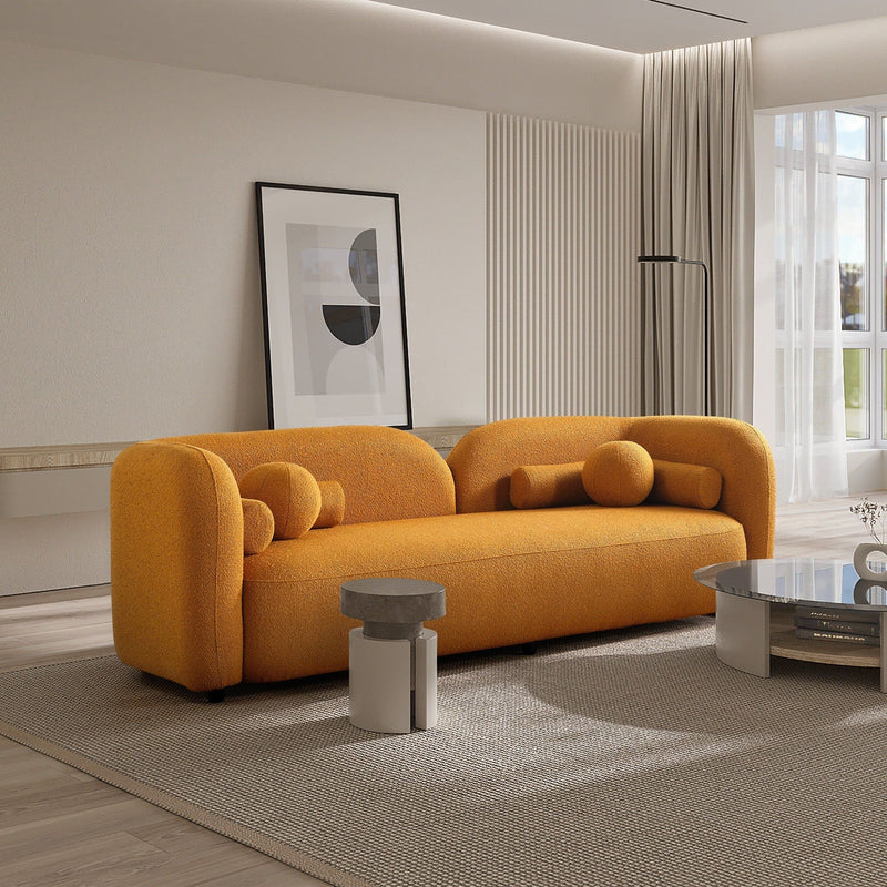 Donna - Japandi Design Boucle Sofa - R&R Furniture Gallery (Fountain Valley, CA)