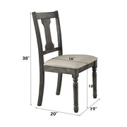 Wallace - Side Chair (Set of 2) - Tan Linen & Weathered Gray - R&R Furniture Gallery (Fountain Valley, CA)