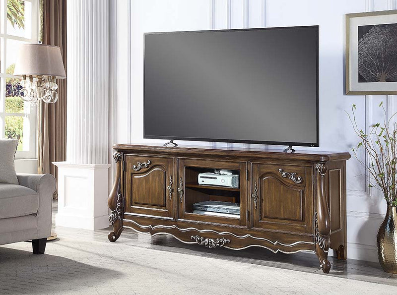 Latisha - TV Stand - Antique Oak - R&R Furniture Gallery (Fountain Valley, CA)